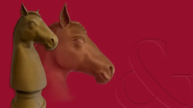 Goldene Springer-Schachfigur als Symbol für Strategie und vorausschauendes Denken im unternehmerischen Kontext